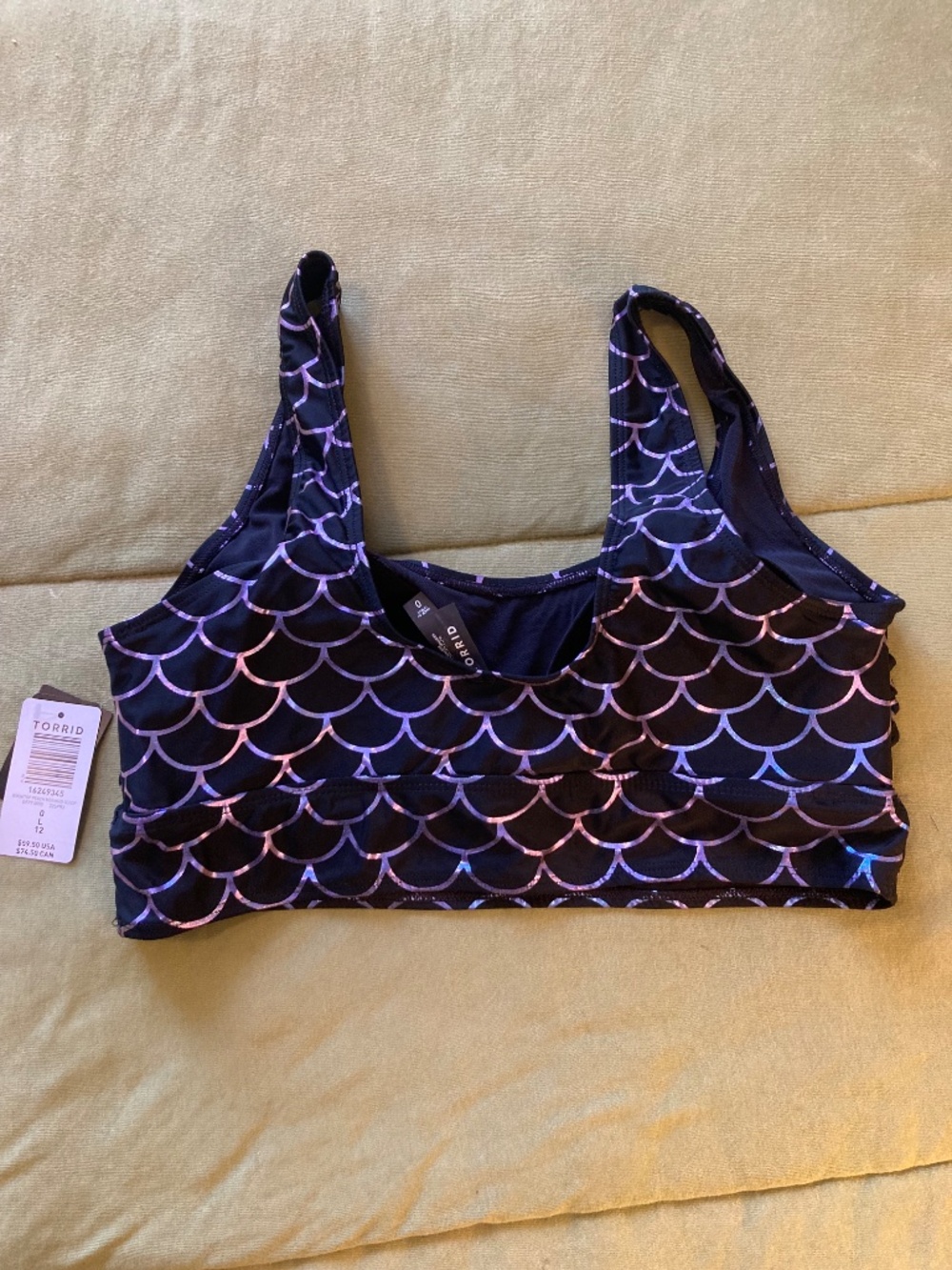 NWT Torrid Bikini Scoop Top, Mermaid, size 1 (14-16) - Picture 2 of 7